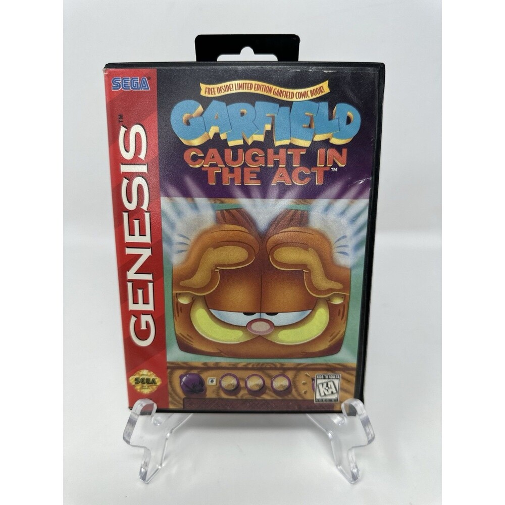 Garfield Caught in the Act Sega Genesis CIB Complete Tested